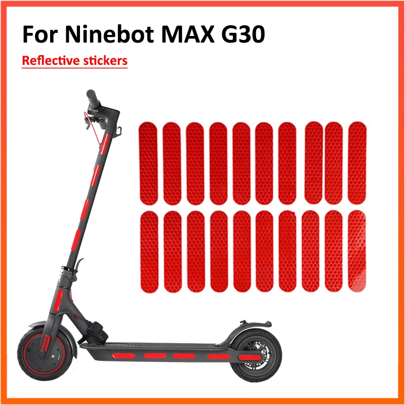 Electric Scooter Reflective Sticker For Ninebot Max G30 M365 1S  Pro Kickscooter Multi-functionsafe Warning Stickers Accessories