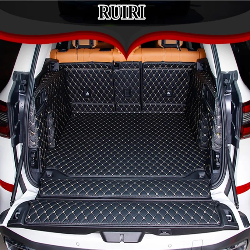 High quality! Full set car trunk mats + back door mat for BMW X5 G05 2020 waterproof cargo liner mats boot carpets for X5 2019