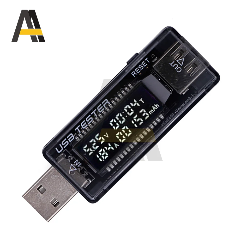 3 في 1USB الفولتميتر 3A مقياس التيار الكهربائي الحالي 4-20 فولت جهاز قياس الجهد الكهربائي LCD شاشة ديجيتال قوة البطارية قدرة تستر USB تهمة المؤشر