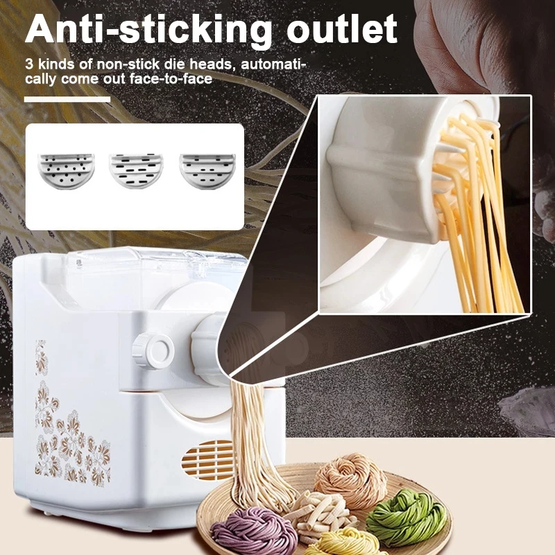 Home Automatic Electric Noodle Machine Pasta Pressing Machine Vegetable Dumplings Leather 220V 160W Dough Roller Machine