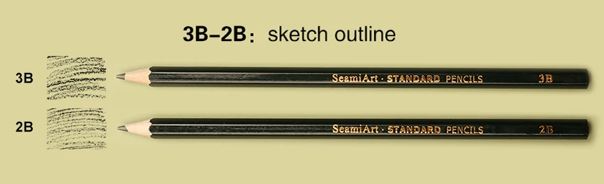 SeamiArt 15 Teile/satz Zeichnung Bleistift Set Holz Professionelle Kunst Liefert Skizze Weiß Holzkohle Bleistifte Kunst Malerei Schreibwaren – Detail 7