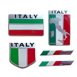 Metal Itália Bandeira Emblema Emblema, Adesivo de carro, Decalque para Ferrari, Maserati, Lamborghini, Alfa Romeo, Fiat, Chevrolet, Honda