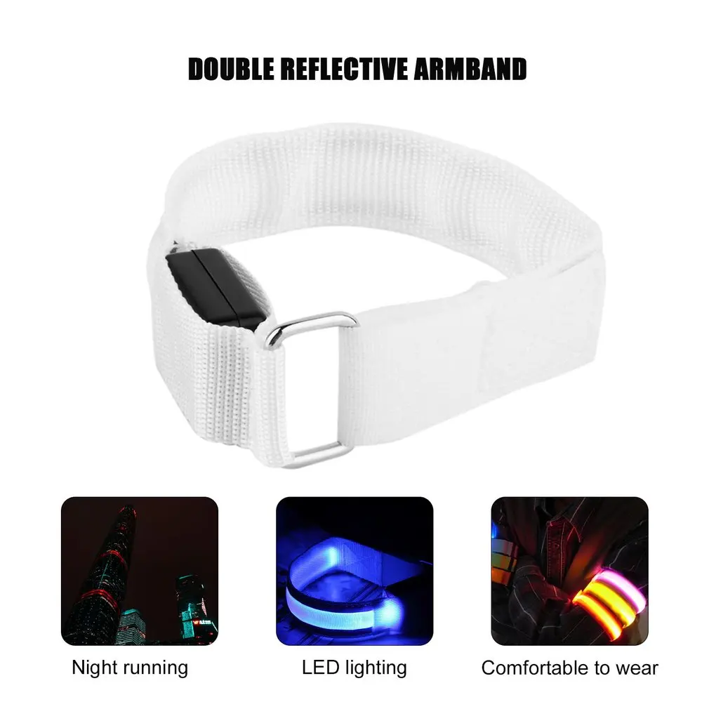 Outdoor Sports Night Running Armband Led Light Safety Belt Arm Leg Warning Wristband Cycling Bike Bicycle Party luces bicicleta