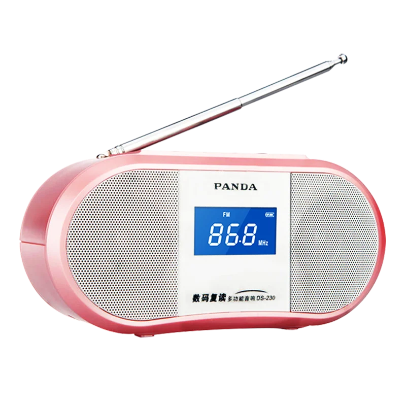 PANDA FM Radio Speaker SD Card,USB Disk Music MP3 Player HIFI Audio Soundcore-with Headphone Jack,Super Channel Receiver Antenna