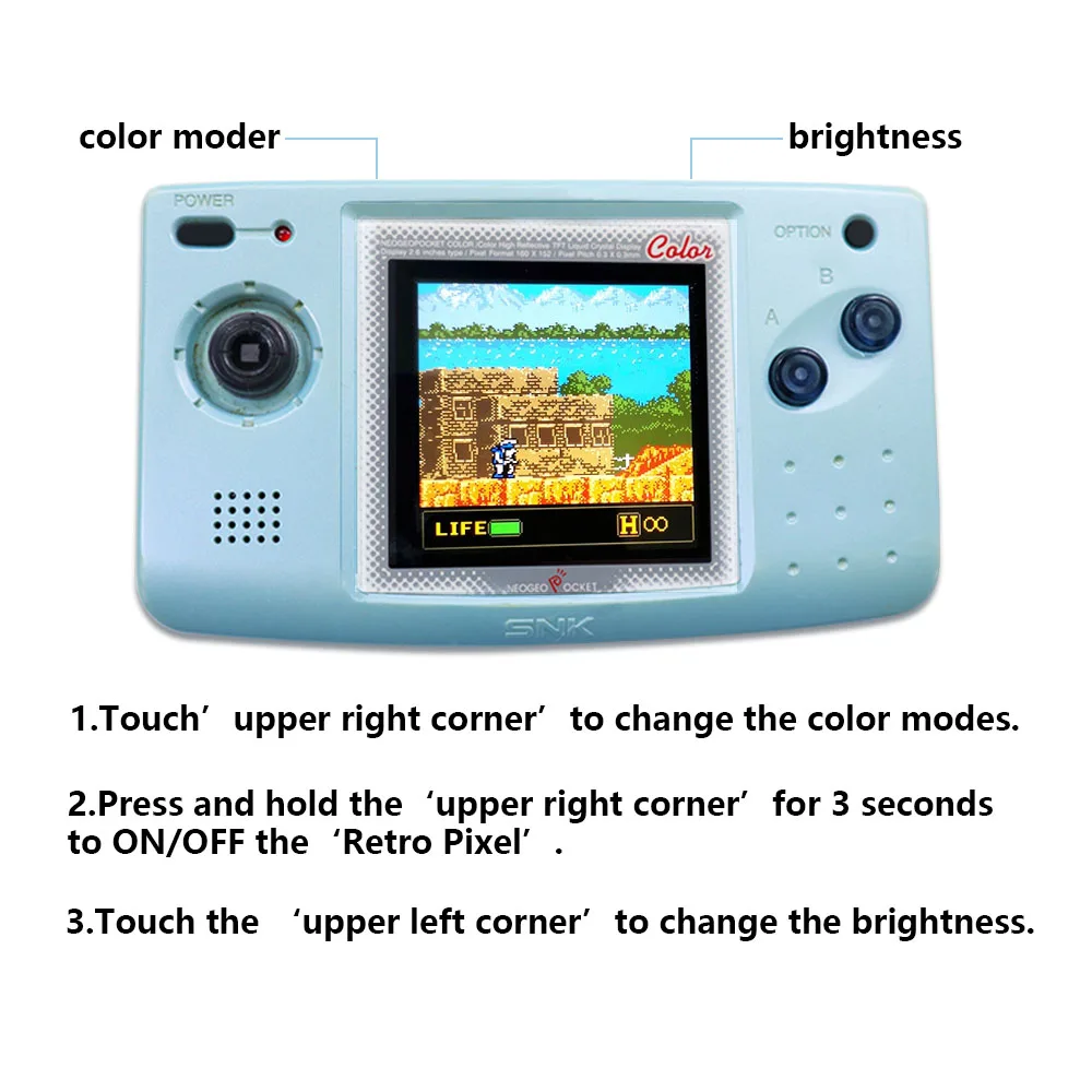 Siêu OSD Phiên Bản Lớn Màn Hình IPS LCD Cho NGPC Slim Nền Màn Hình LCD Cho NEOGEO Bỏ Túi Màu Slim Tay Cầm Chơi Game