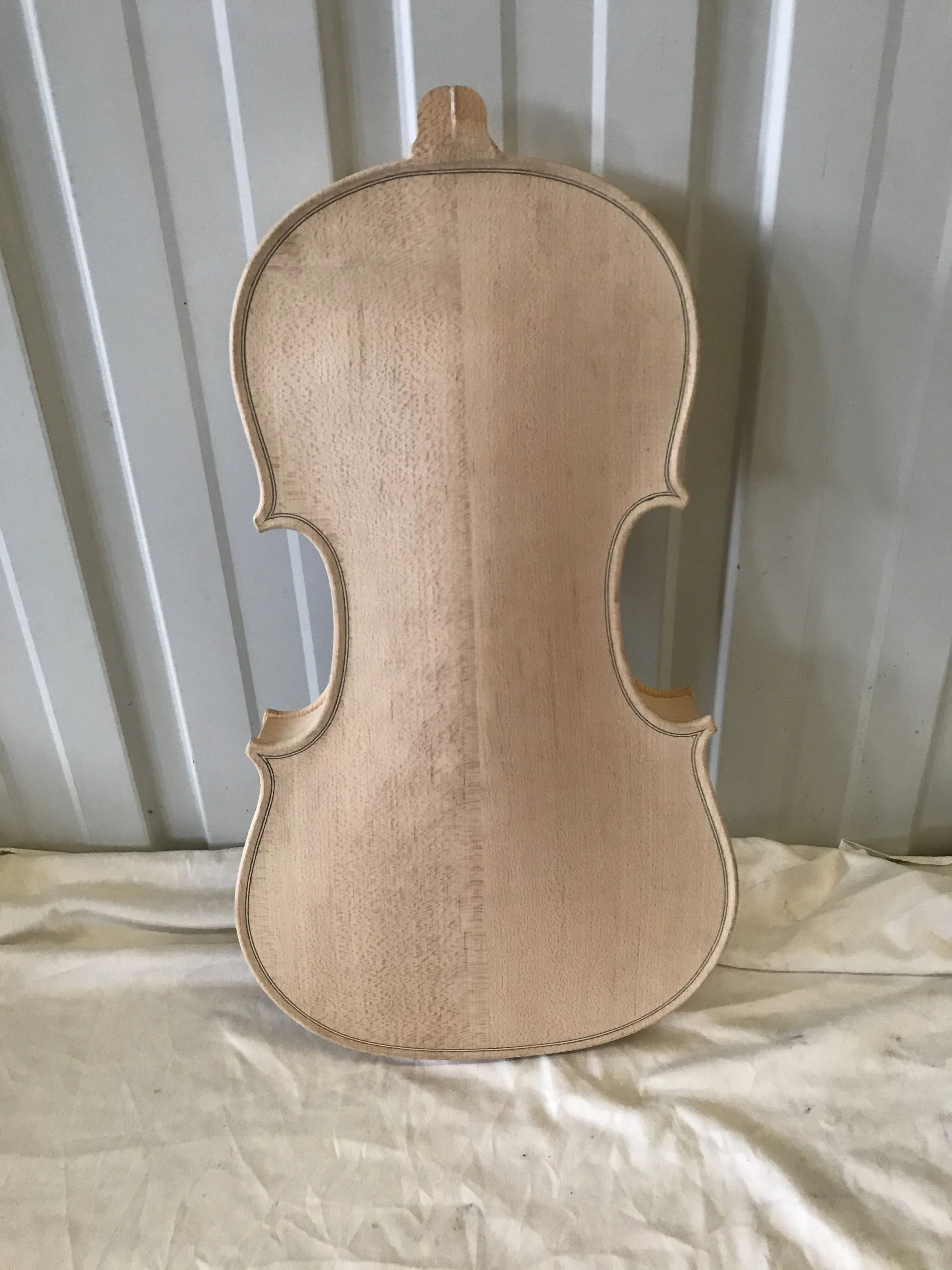 Unfinished Solid Wood Blank Violin Barrel, 100% Handmade, White, 4/4