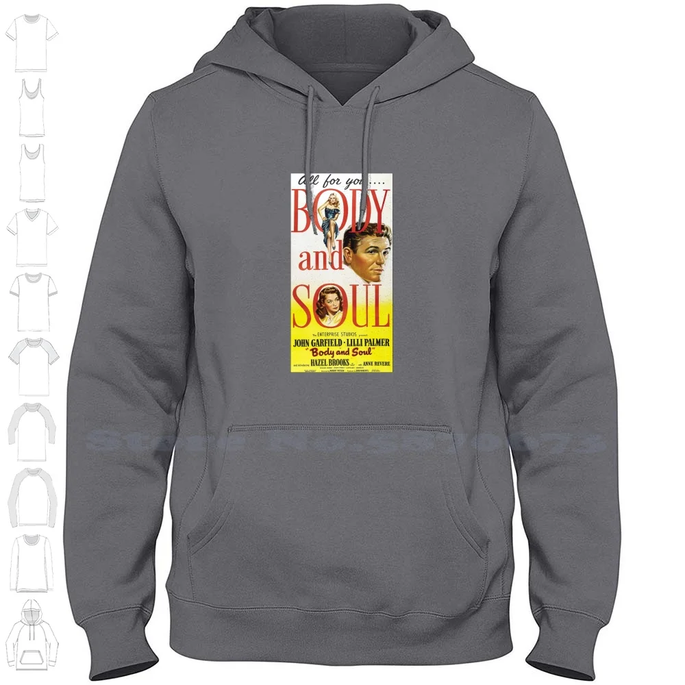 Body And Soul ( 1947 ) Robert Rossen Long Sleeve Hoodie Sweatshirt And Soul And Soul 1947 40s 1940s Movies Vintage Movie