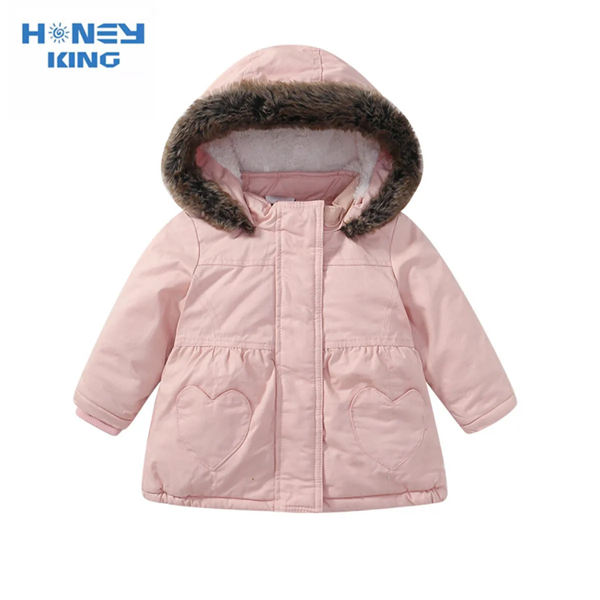 Children\'s Down Coat Winter Teenage Baby Girls Cotton-padded Parka & Coats Thicken Warm Fleece Jackets Toddler Kids Outerwear