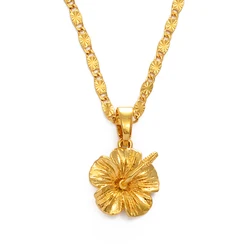 Anniyo Hawaiian Flower Pendant Necklace Marshallese Kiribati Guam Micronesia Chuuk Pohnpei Jewelry Weeding Products #239606