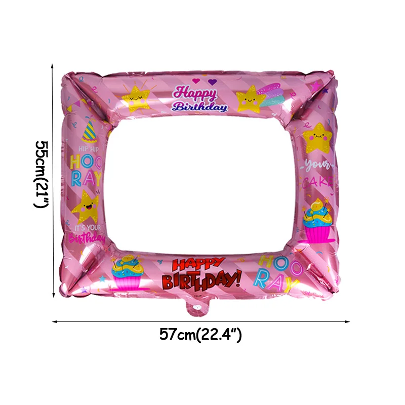 Opblaasbare Selfie-fotolijst Voor 18e Verjaardag – Roze Gouden Fotorand Van 88x65 Cm, Feestdecoratie Voor Verjaardagsfeestjes, Perfect Voor Leuke Groepsfoto's