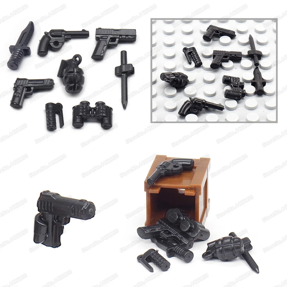 Armes blocs de construction militaire policiers spéciaux figurines Mini base armes à feu modèle Force Pubg Ww2 Moc enfant cadeau de noël jouet