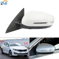 Unpainted Car Exterior Side Rearview Mirror Assy For KIA K5 Optima 2011-2015 8-PINS With Electric Folding Not For USA Version