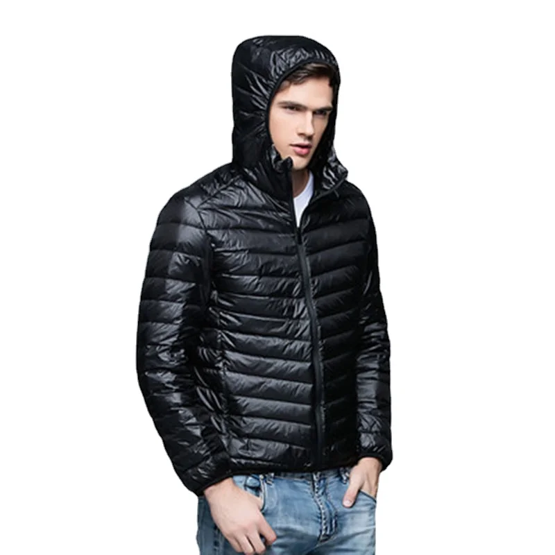 Man Winter Autumn Jacket White Duck Down Jackets Men Hooded Ultra Light Down Jackets Warm Outwear Coat Parkas Outdoors