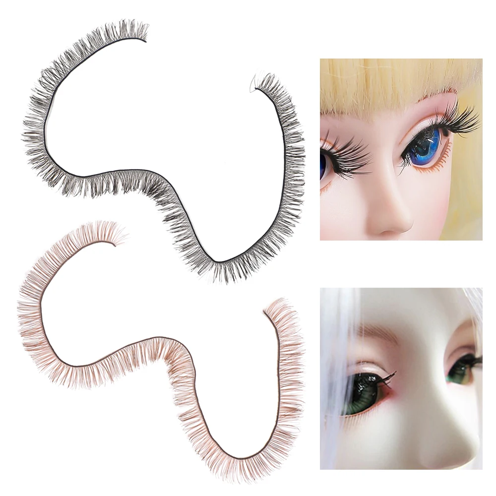 5PCS 20cm Plush Doll False Eyelashes Black Brown Simulation Eye Lash Fake Lashes Kids Gifts Toy Decoration Dolly Accessories