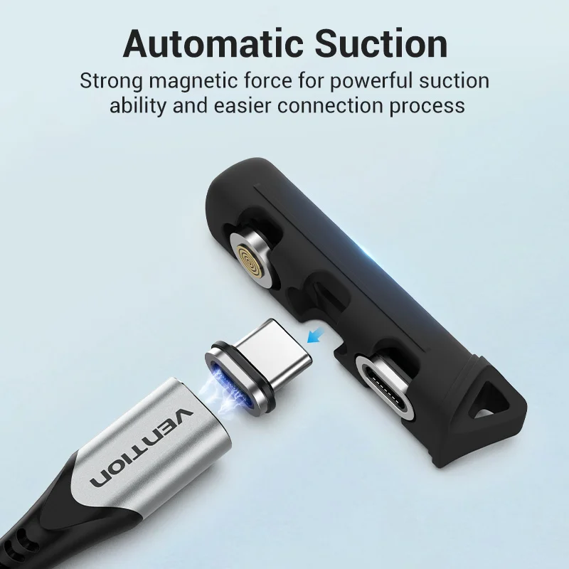 Vention Magnetic Plug Case Portable Storage Box Type C Chagrer Adapter for iPhone Huawei Xiaomi Micro USB MFi Cable Organizer