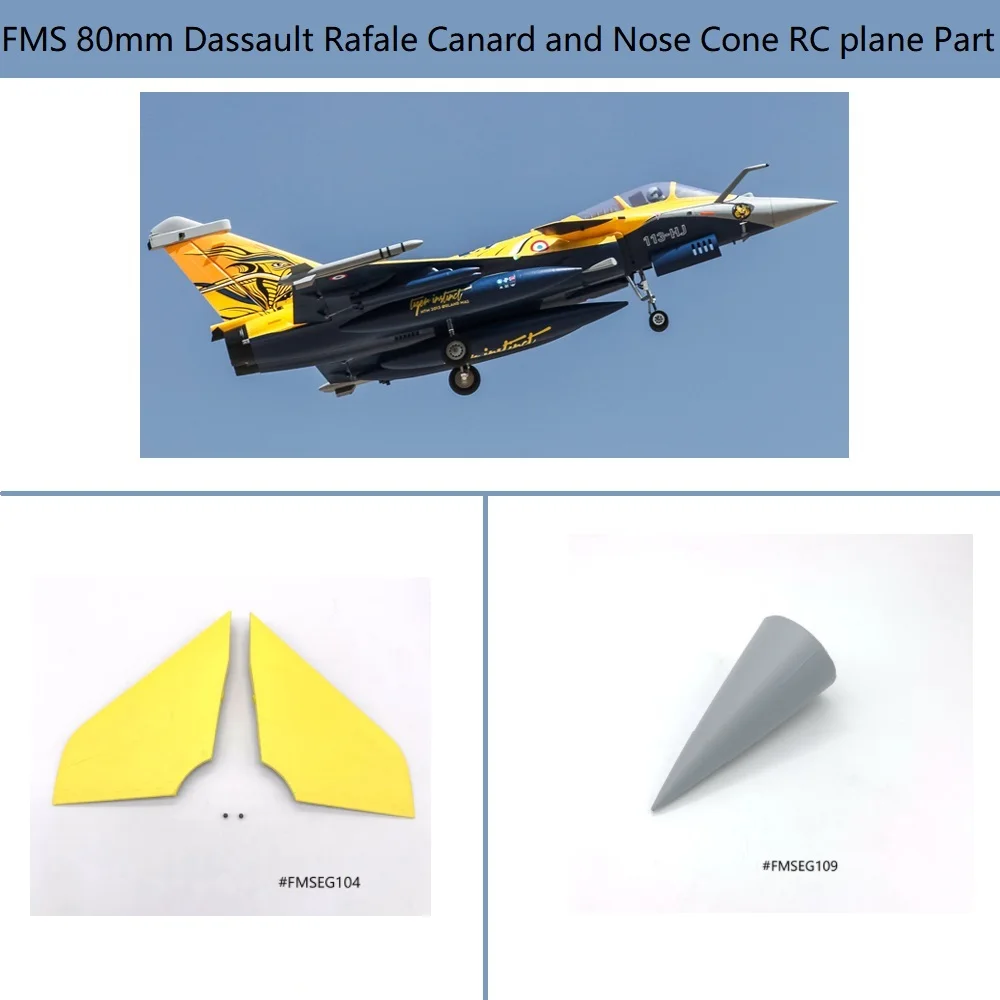 FMS 80mm Dassault Rafale Canard and Nose Cone Radio Control Airplane Part fmsdr