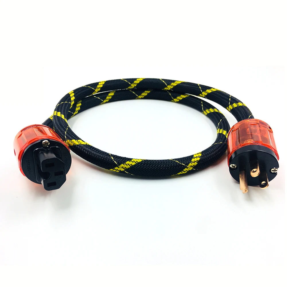 HI-End audio High Quality OFC Copper Audiophile Hifi Power Cord Cable Hifi US AC Mains Power Cable