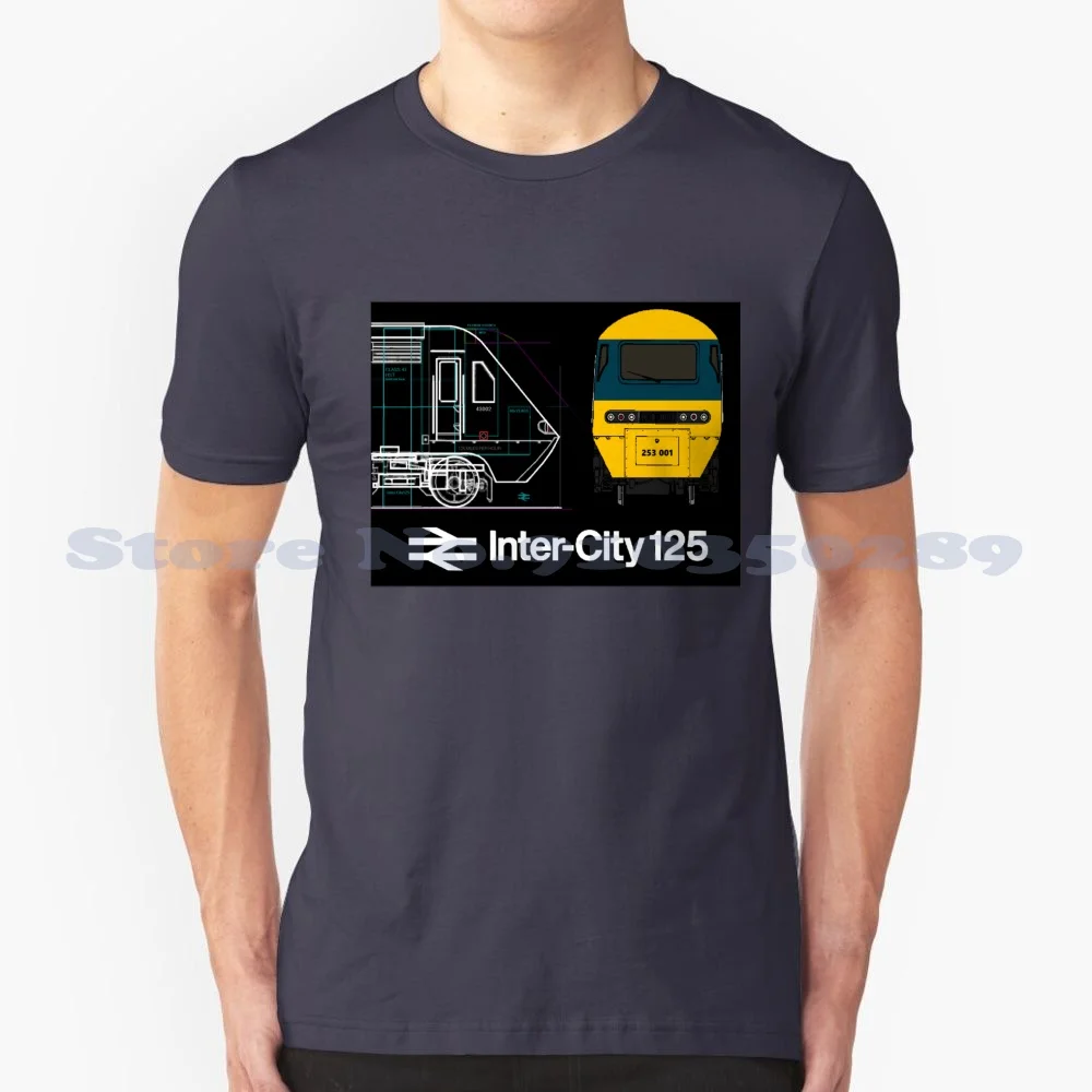 Intercity 125 Cool Design Trendy T-Shirt Tee Intercity 125 Class 43 Hst British Rail Gwr Great Western Western Region Cardiff