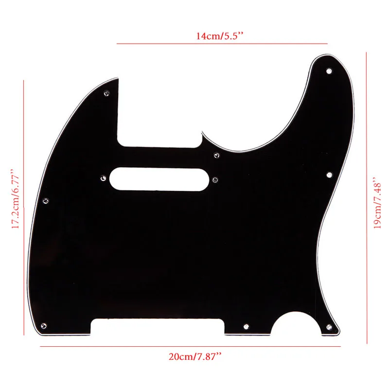 3 Ply Tele Style Electric Guitar Pick Guard Scratch Plate Fit Telecaster Black high quality Guitar Pickguard