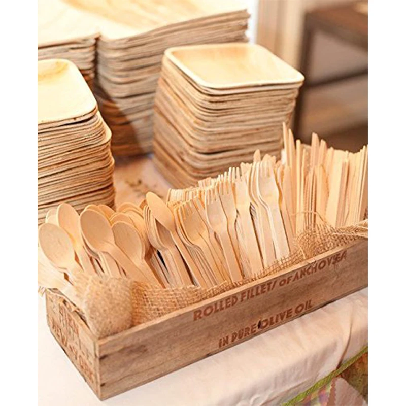 50 Pieces x Home Party Wedding Supplies 170mm Disposable Sushi Salad Dessert Bowl Natural Pine Wood Serving Boat