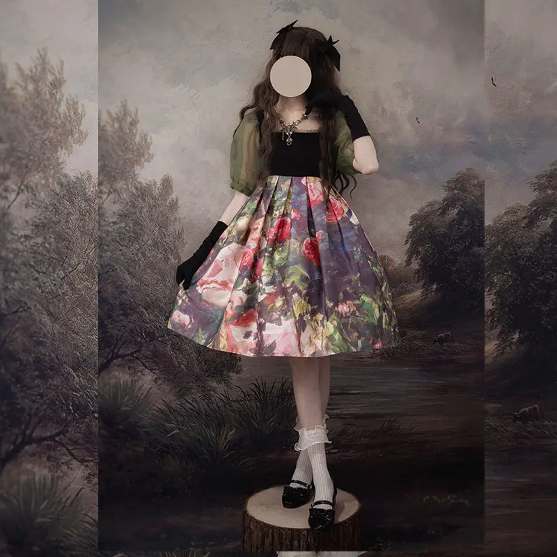 Vintage Lolita Jurk Elena Lolita Jurk In De Rose Korte Mouw Op Thee Party Prinses Kawaii Kleding Zoete Kostuum Jurk