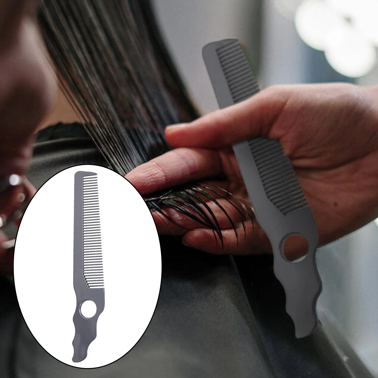 المهنية منحني الشعر تقطيع مشط تقسيم الشعر تصفيف الشعر الحلاق حلاقة أمشاط للنساء الرجال تصميم ثقب دائري