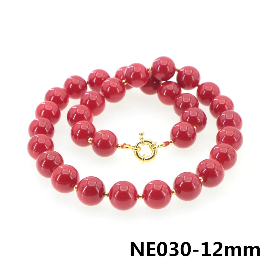 New Fashion Charm High Quality 5 Styles Red Coral Pearl Necklace Golden Bead Accessories Women Girls Christmas Wedding Gifts AAA