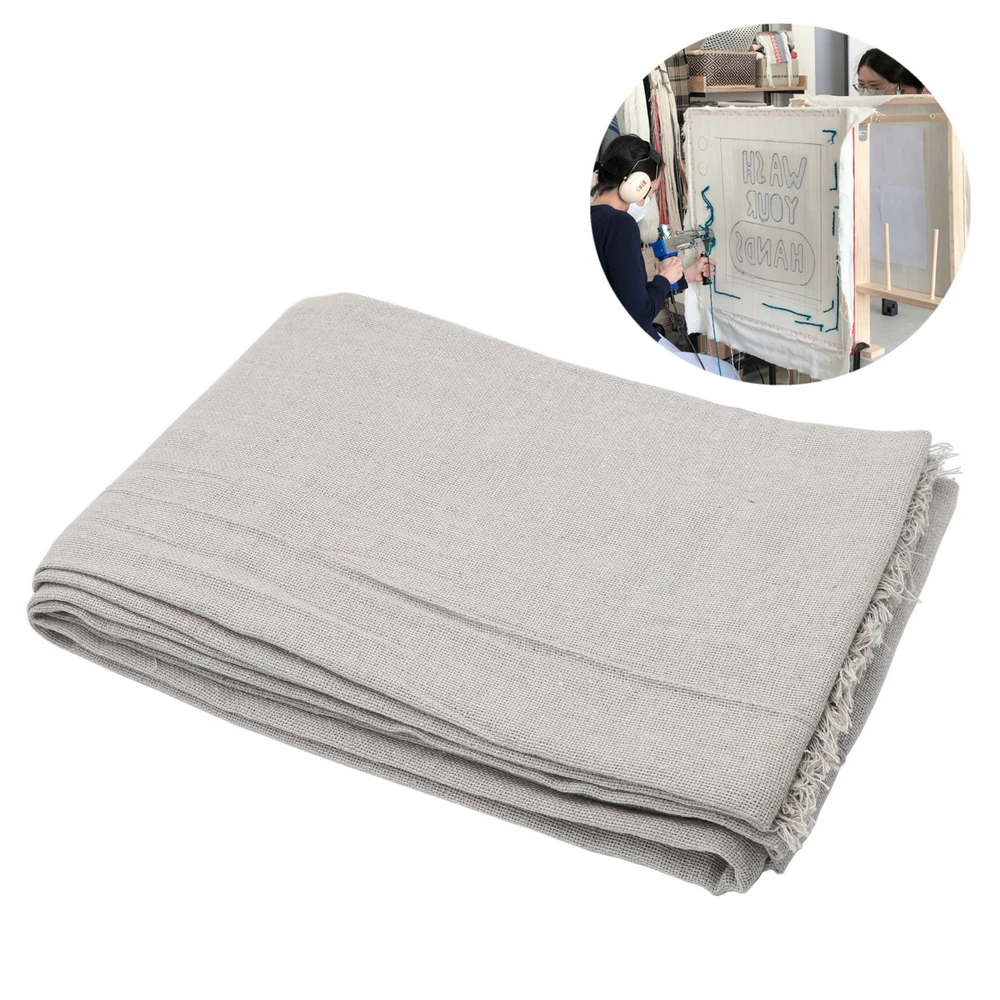 1MX5M Knitted Fabric Tufting Cloth Fabric Backing Carpet Tufting Guns Cotton And Polyester Sewing Fabric DIY Rug