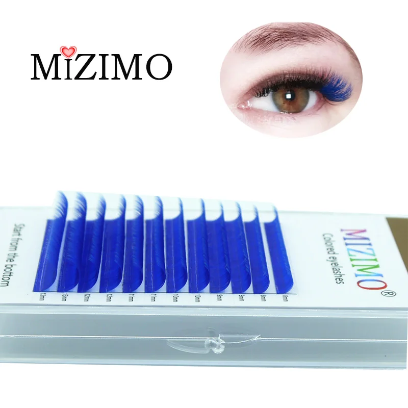 Mizimo new color grafting eyelash 0.07/0.1 8-15mm red blue green white personalized eyelash extension