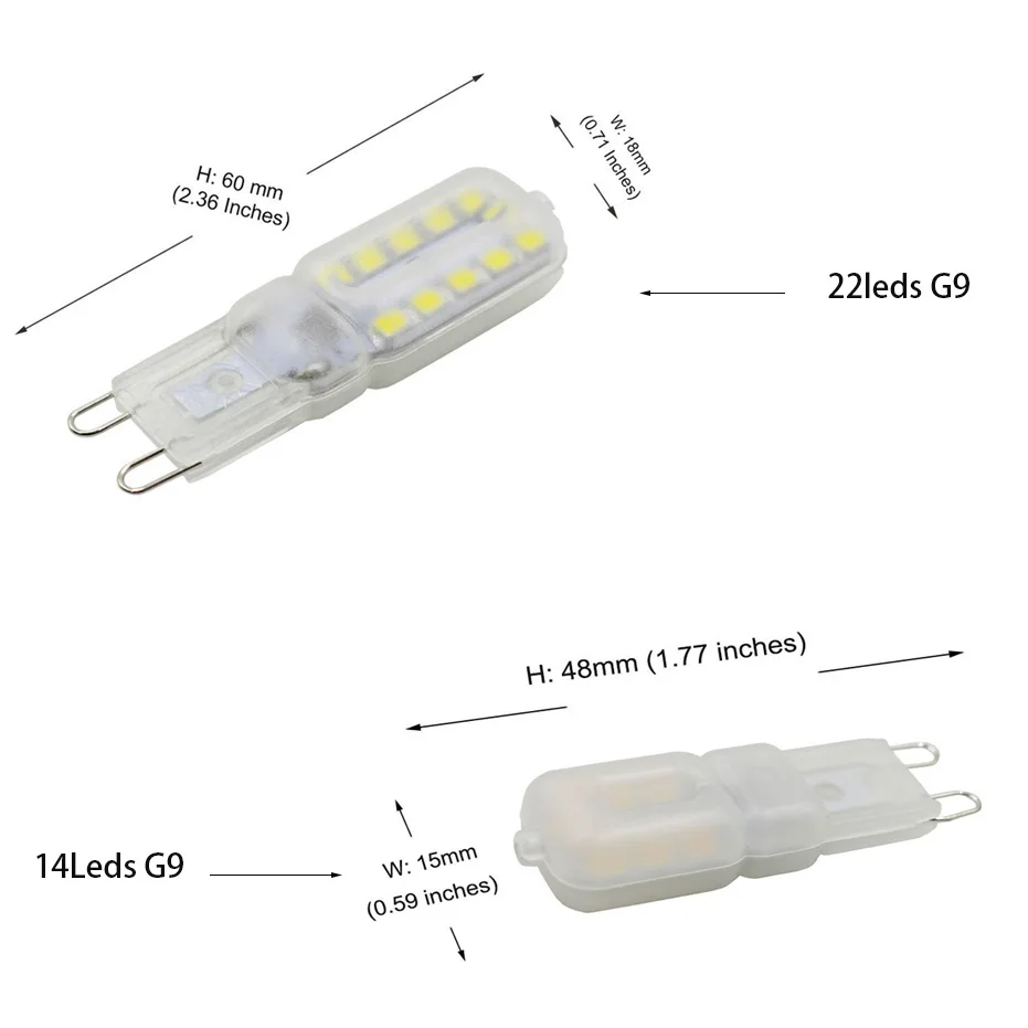 LED G9 Bulbs 110V 220V 3W 5W SMD2835 For Home Lighting For Crystal Chandelier Replace 20W 30W Halogen Lamp