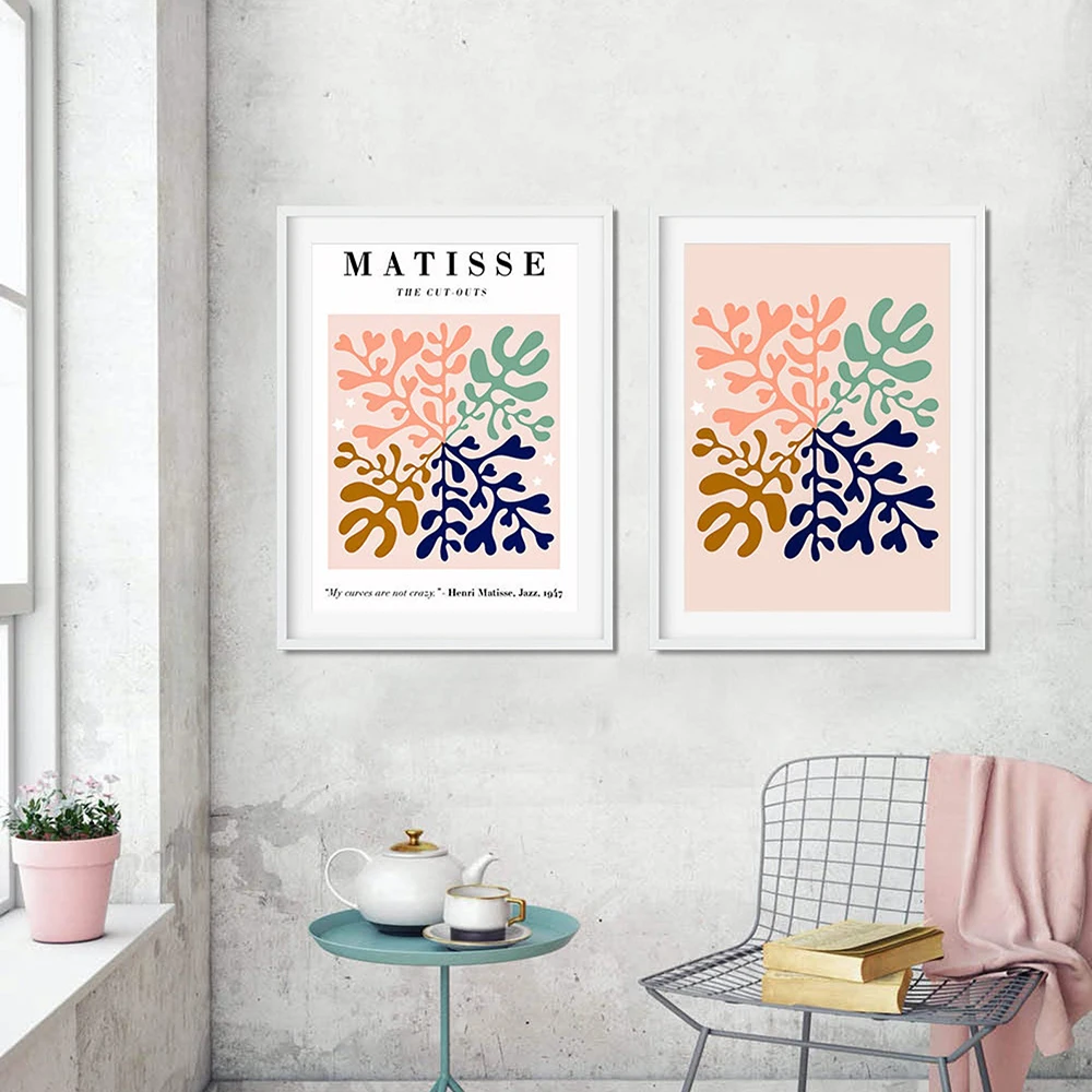Matisse Cutout Leaf Art Poster Minimalist Modern Canvas Artist Home Decoration Abstract Painting Wall Pictures for Living Room