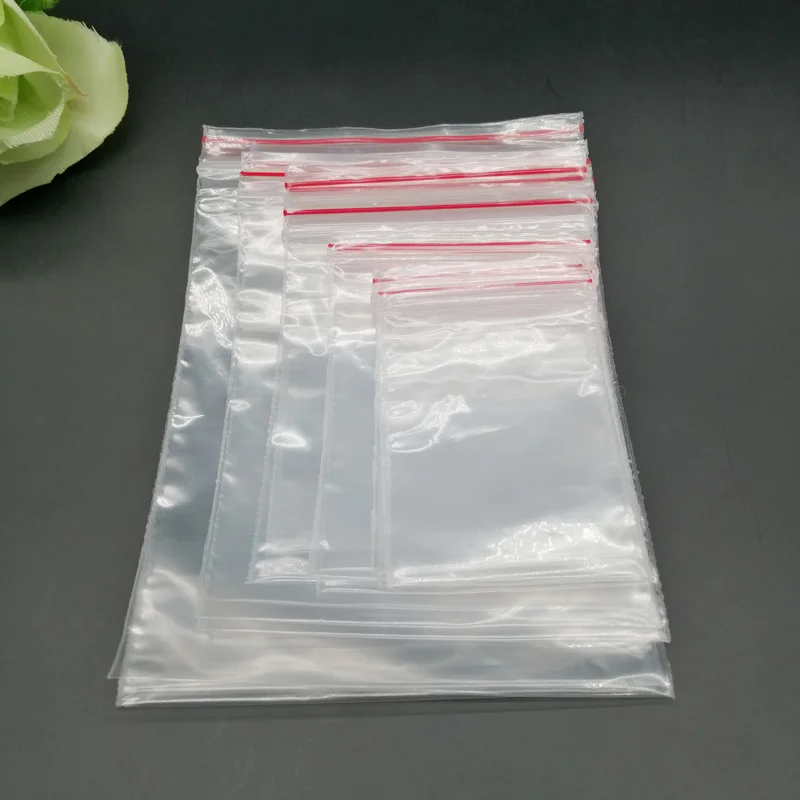 

100pcs Plastic Ziplock Bags Gift Bag for Christmas Birthday Party Wedding Gift Packaging Bag Plastic Storage Bag Plastic Zip Bag