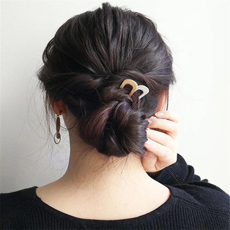 Einfache U-förmige Haarspangen für Frauen und Mädchen, Haarstäbchen, Braut-Haar-Styling-Zubehör, goldfarbene Metall-Haarnadeln, Haarspangen – Detail 15
