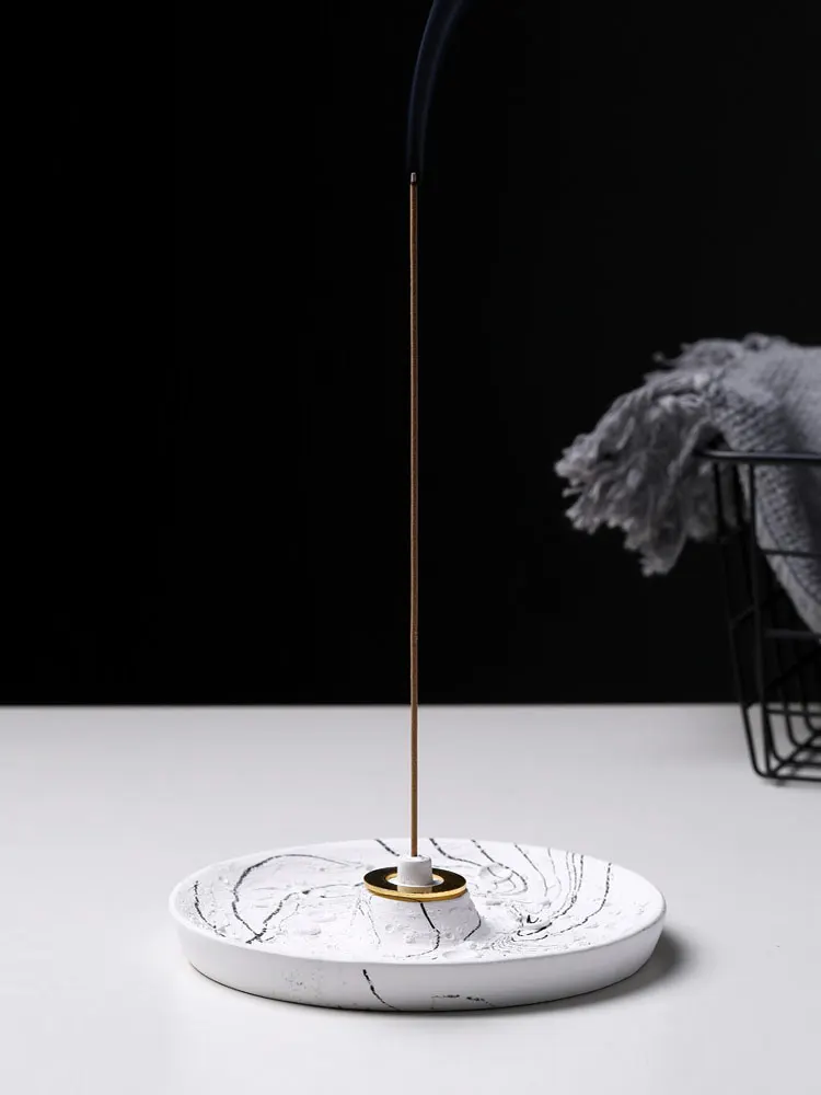 Nordic And Japanese Home Decoration Cement Mosquito Incense Burner Stick Holder Concrete quemador de incienso wierook houder 버너