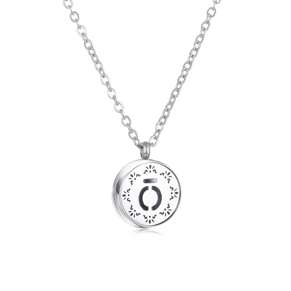 Stainless Steel Aromatherapy Essential Oil Diffuser Necklace Mini Tree Flower 12mm Locket Charm Aroma Perfume Pendant Necklace