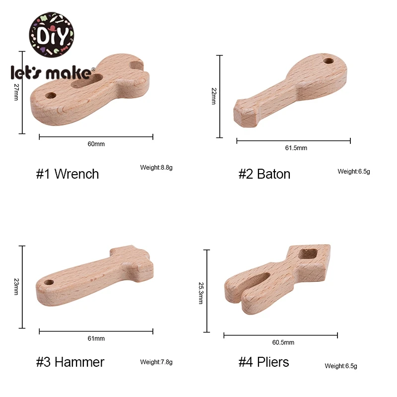 Zróbmy 4 sztuk/zestaw drewniana grzechotka buk narzędzie do drewna Montessori wózek zabawka wózek prezenty łóżeczko dla dziecka wiszące grzechotki grzechotki dla dzieci szopka