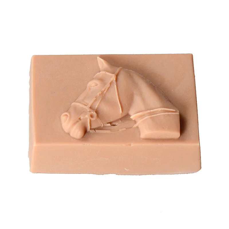 Handmade Soap Molds Square with Horse Pattern Silicone Moulds