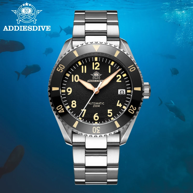 

ADDIESDIVE Men Dress Watches C3 Super Luminous 20Bar Waterproof Relogios Masculino NH35 Automatic Mechanical Watch Reloj Hombre