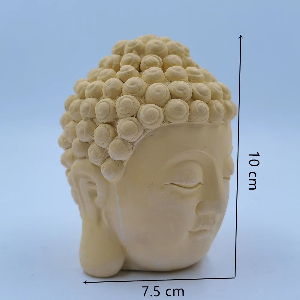 Big Buddha Head Silicone Molds for Candle Making, Scented Wax Mould, Aroma Gypsum, Resin Crafts Decorations, Conrete Mold