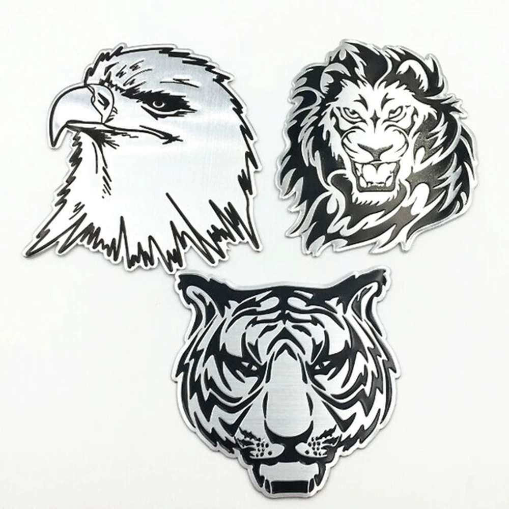 

Car Decoration Metal Stickers Waterproof 3D Lion Eagle Tiger Shape Design Emblem Badge Decal Truck Auto Styling Car Accessories