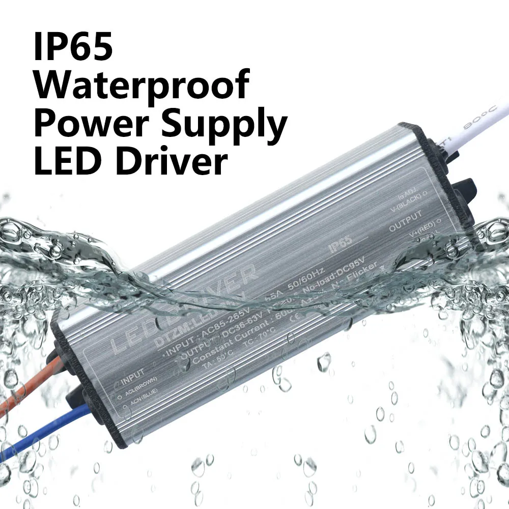 Imagem -05 - Acessórios 600ma 36w do Motorista do Diodo Emissor de Luz para Transformadores de Iluminação da Fonte de Alimentação do Diodo Emissor de Luz para a Saída Ip65 Impermeável Exterior 3665v Ac85265v