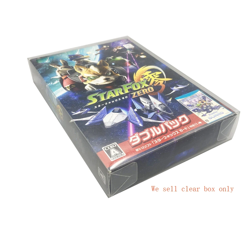 Transparent box  cover For WIIU Star Fox Zero game Two-disc Bundle Limited   Edition  display storage PET protective box