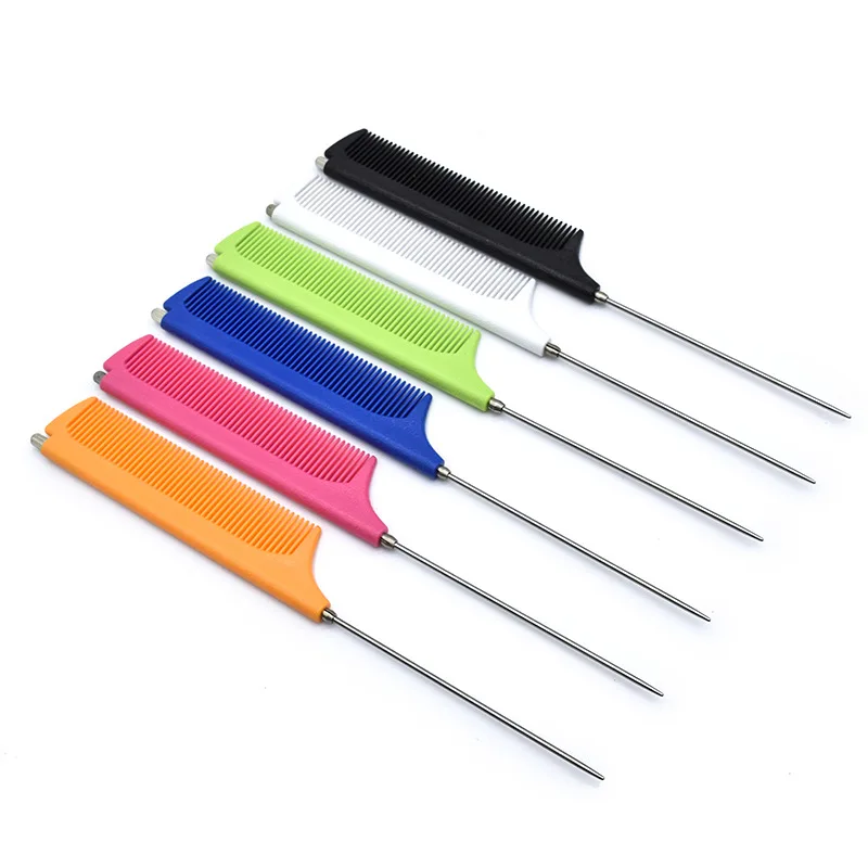 Hair Salon Dye Comb For Home Salon Hair Styling Hairdressing Anti-static Fine-tooth Rat Tail Combs Retractable and Disassembled