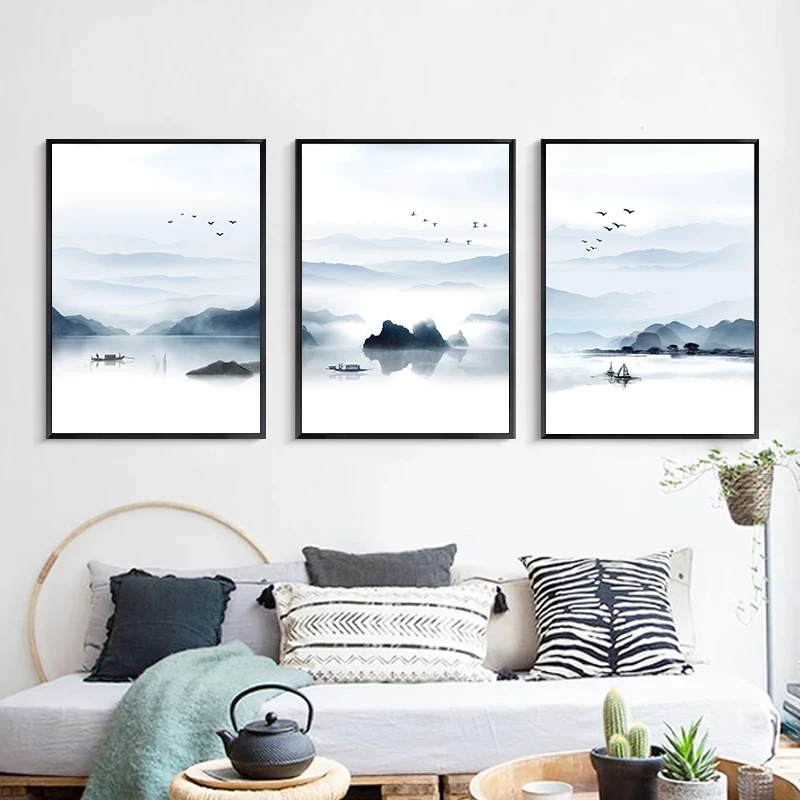 

CHENISTORY 3PC Painting By Numbers Landscape Handpainted Kits Drawing Canvas Pictures Sailing Lake View Home Decoration Diy Gift