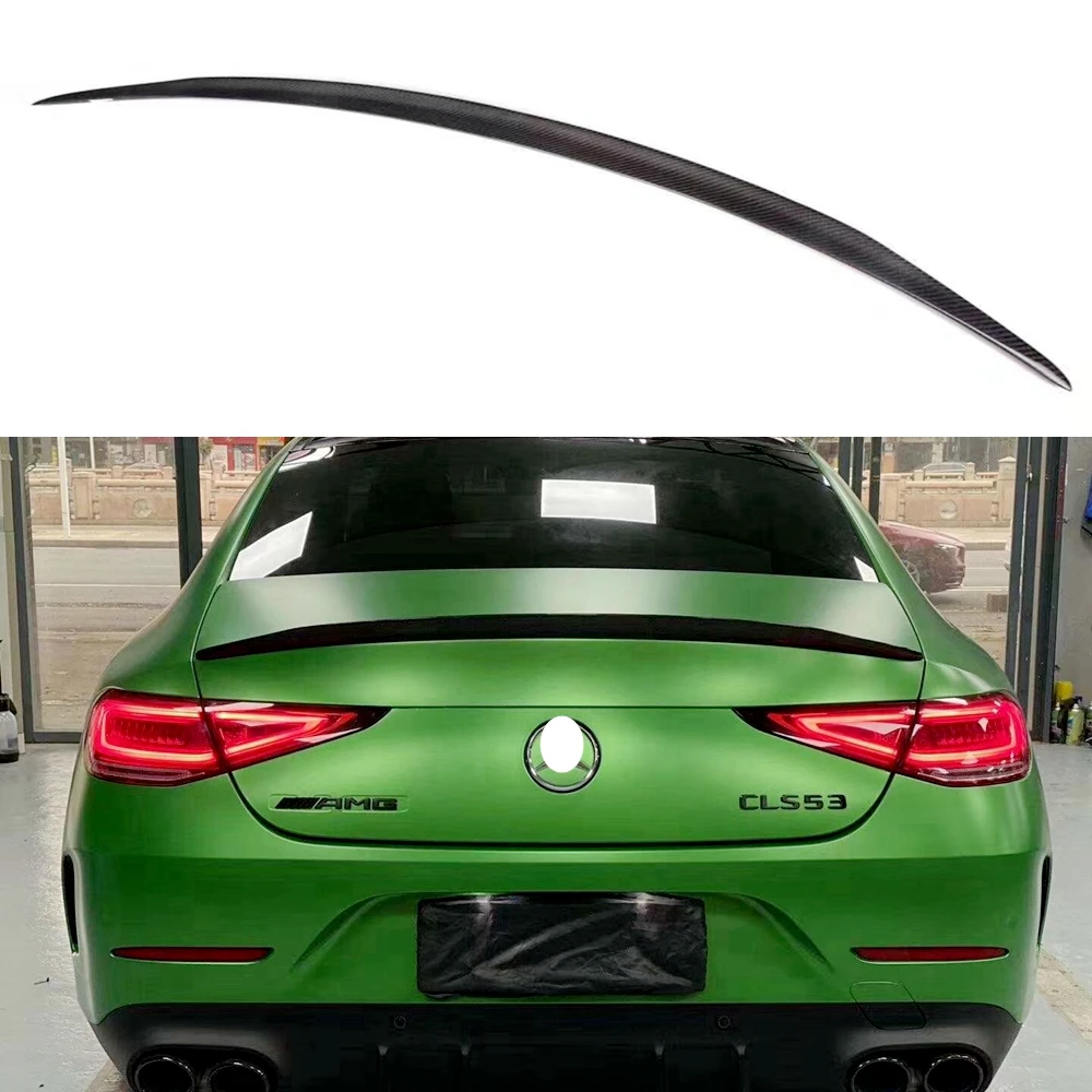 Fit For Mercedes Benz CLS Class W257 C257 CLS400 CLS550 AMG 2018 2019 2020 Carbon fiber Rear Trunk Spoiler Boot Wing Car Styling