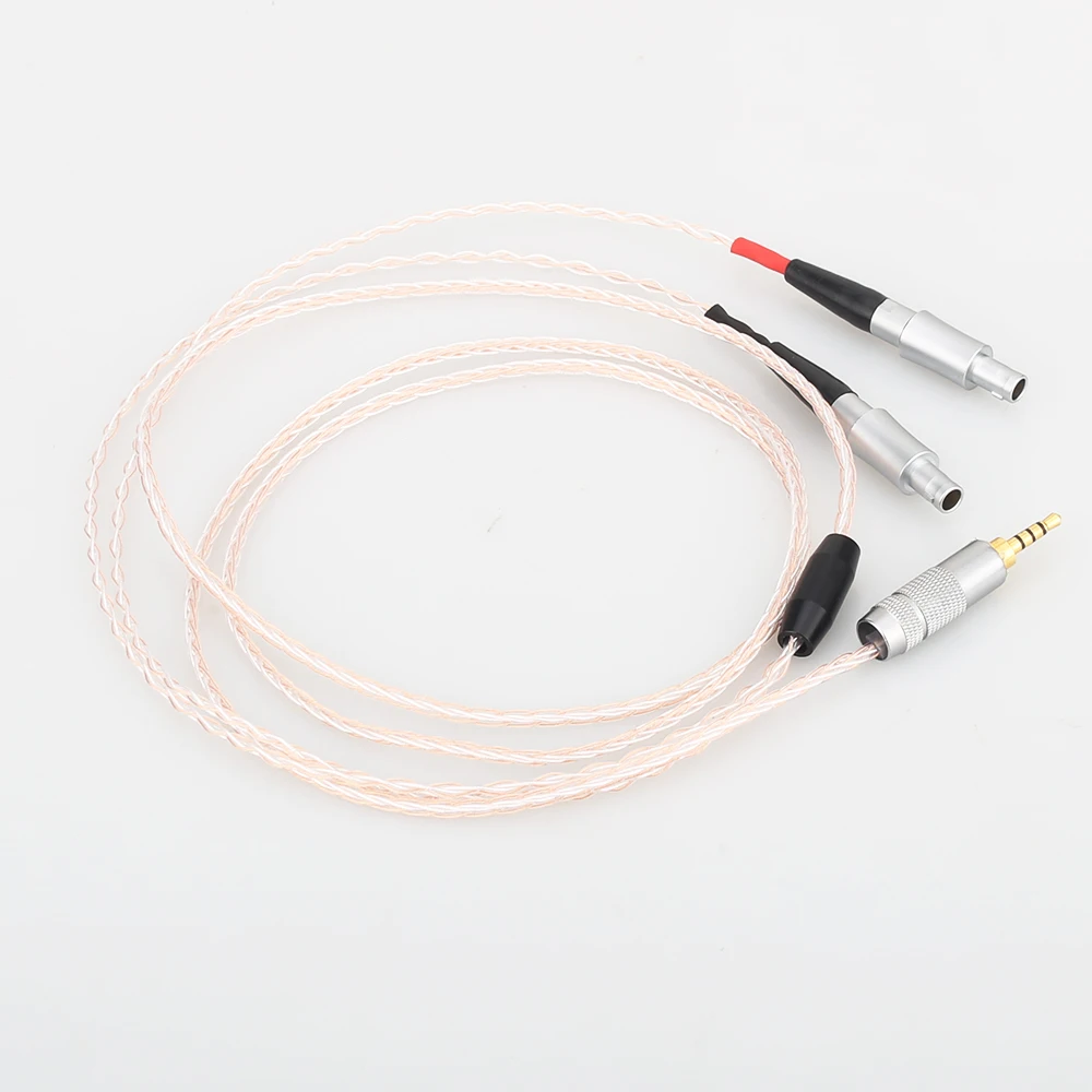 

High Quality 2.5/3.5/4.4mm/6.35/XLR Balanced 8 Cores eHeadphone Upgrade Cable Cable ForHD800 HD800S HD820