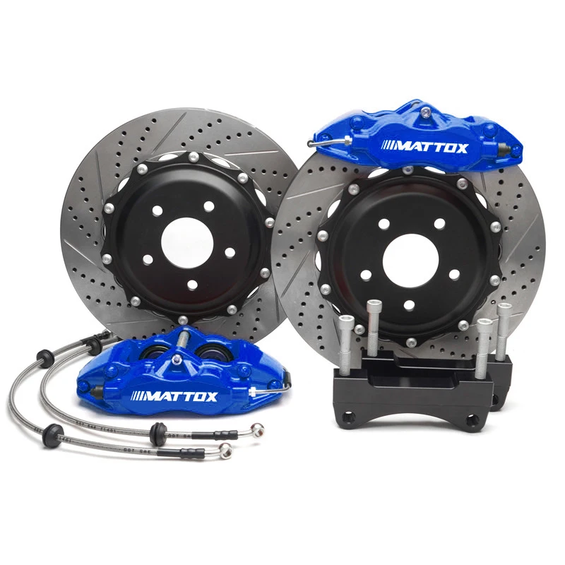 Mattox Racing E36 325i Slotted and Drilled Rotor 330x28mm Two-piece Forged 4POT Calipers ForBMW E36 325i 1996 Front 17/18inch