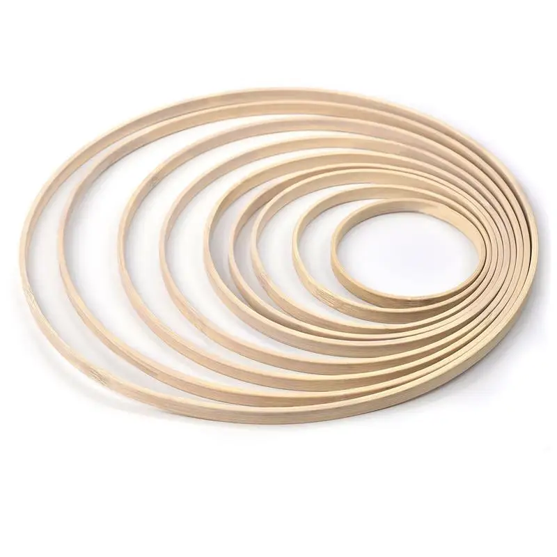 8-33cm Decorative Bamboo Circle DIY Handmade Material For Floral Wreath Dreamcatcher Wedding Decor Hoop Round Ring Home Decor