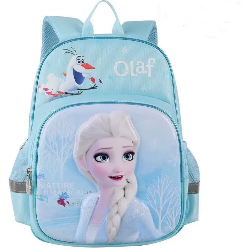 Disney Congelato Elsa Anna olaf sacchetto di scuola per le ragazze nuovo 3D del fumetto traspirante zaino della scuola elementare di età 8-12 grado