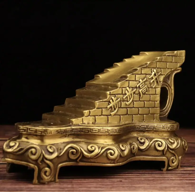 China brass step by step upwards crafts statue